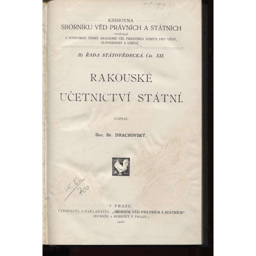 Rakouské účetnictví státní (Knihovna Sborníku věd právních a státních)