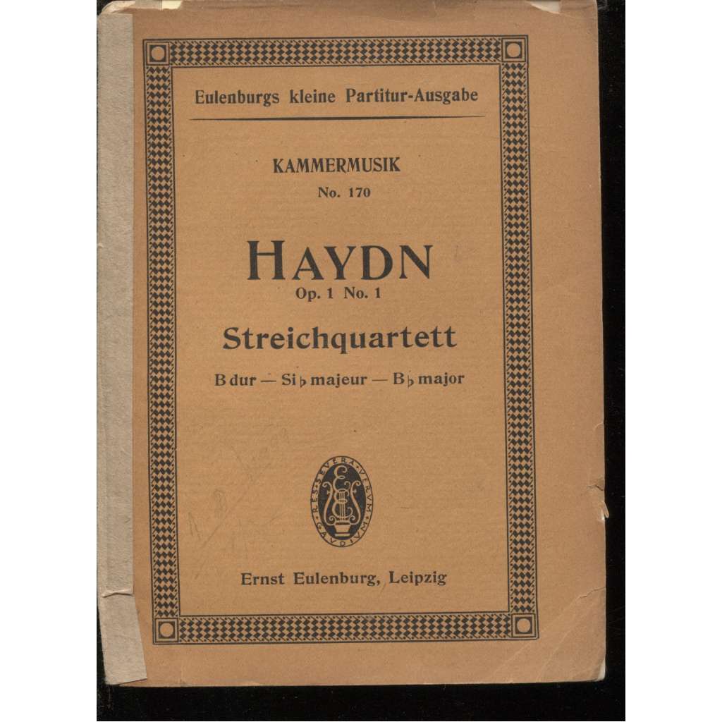 Streichquartett B dur - Si major - B major (edice: Kammermusik, č. 170) [Smyčcový kvartet, hudba, noty]