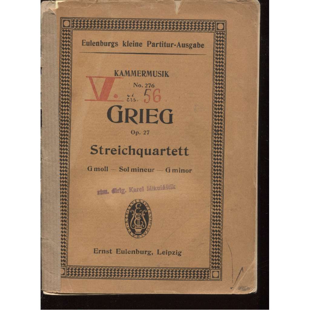 Streichquartett G moll - Sol mineur - G minor (hudba, noty)