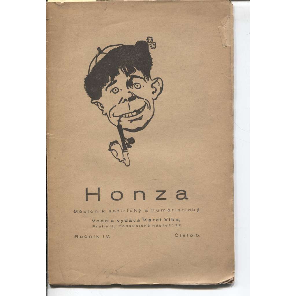 Honza, ročník IV., číslo 5./1924 (Měsíčník satirický a humoristický)