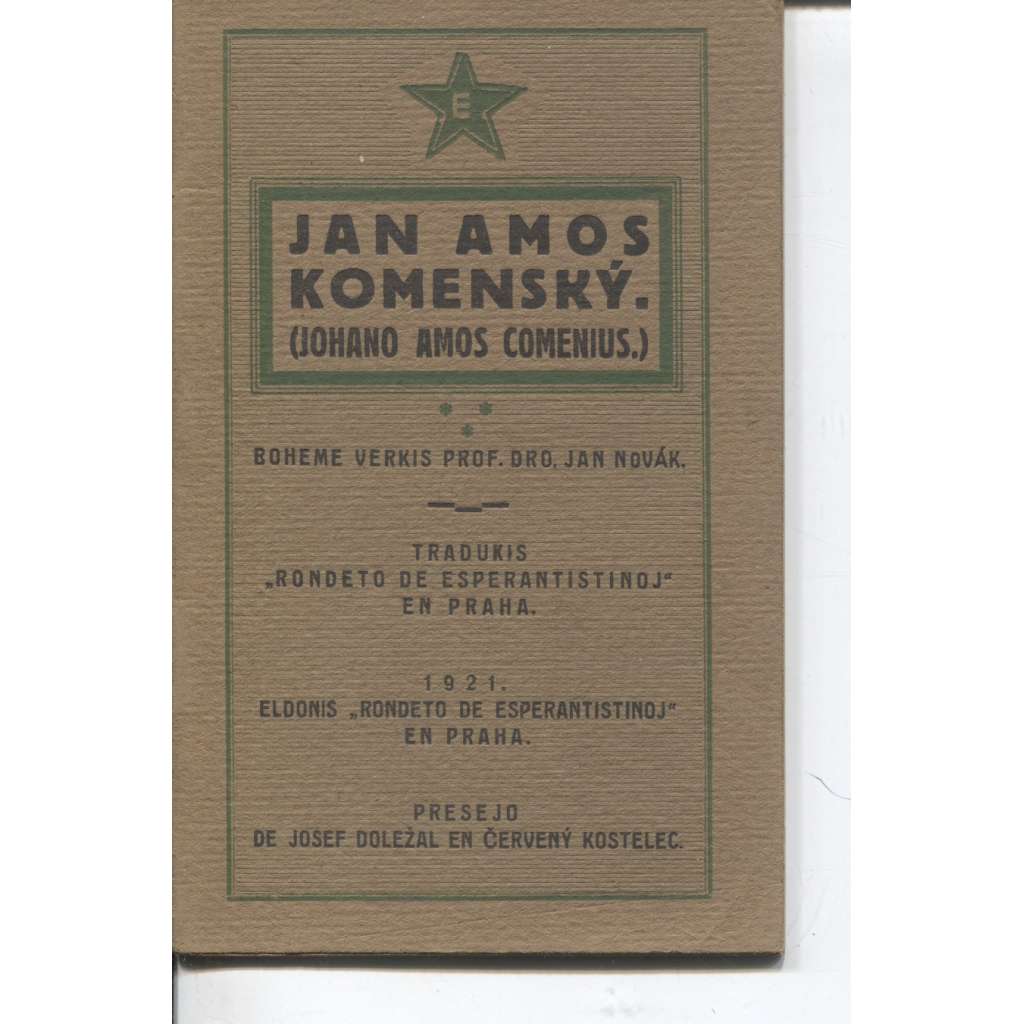 Jan Amos Komenský (Johano Amos Comenius) [esperanto, vzdělávání]