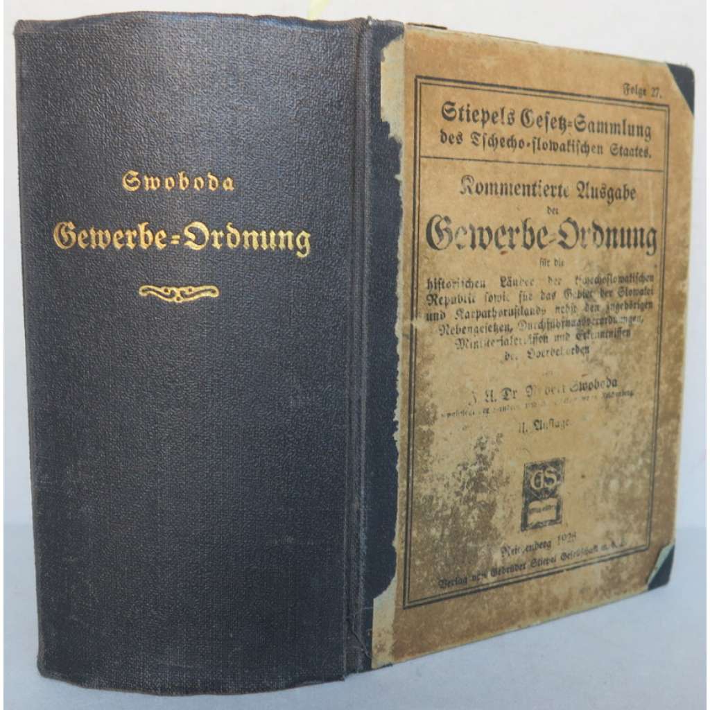 Kommentierte Ausgabe der Gewerbe-Ordnung für die historischen Länder der tschechosowakischen Republik ...