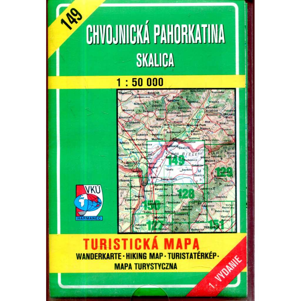 Turistická mapa : Chvojnická pahorkatina - Skalica