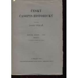 Český časopis historický, ročník XXXIX., sešit 2./1933 (časopis, historie, mj. Jan Hus, Boj o solný monopol, Mistr Jindřich z Bitterfeldu)