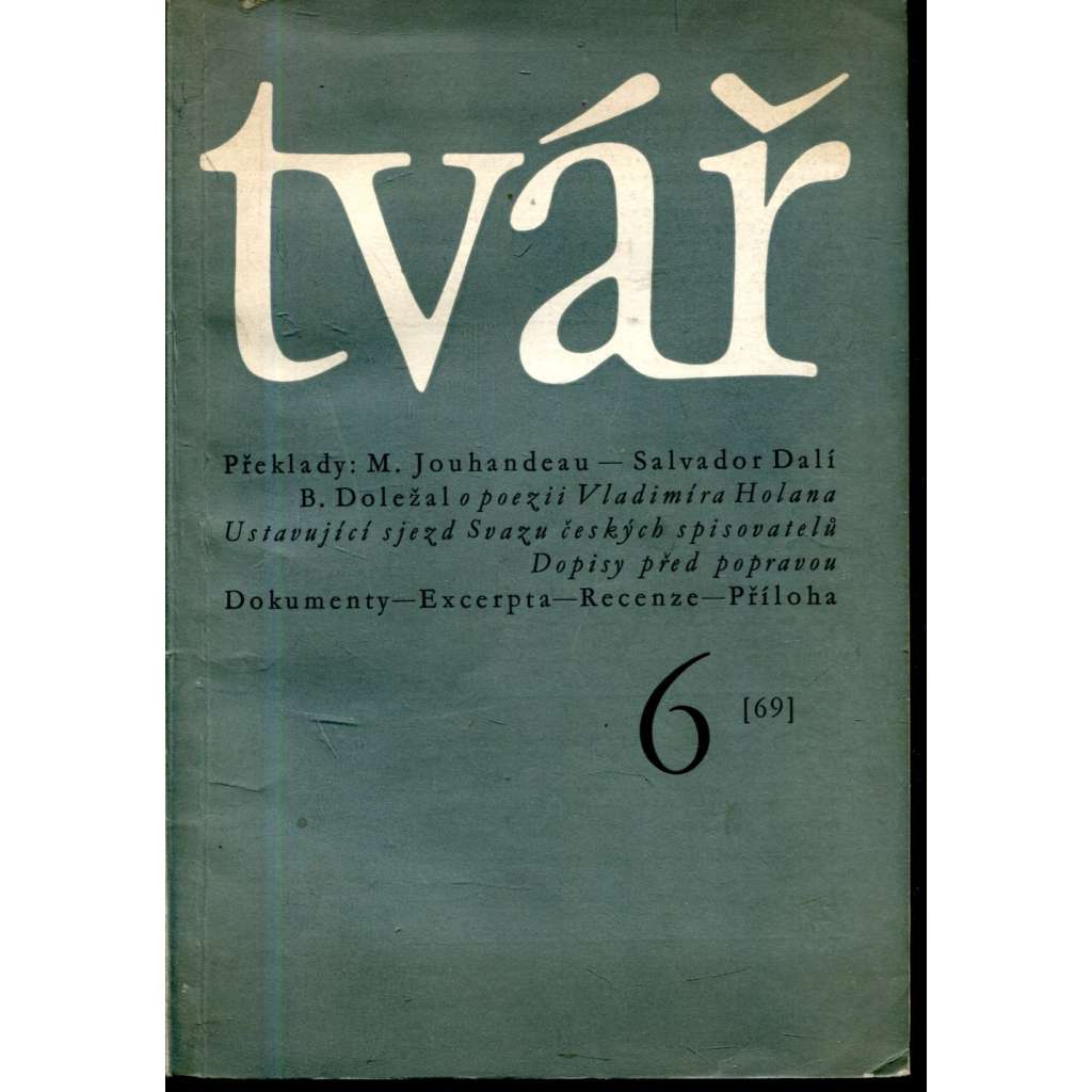 Tvář 6/ 69. Kulturní měsíčník