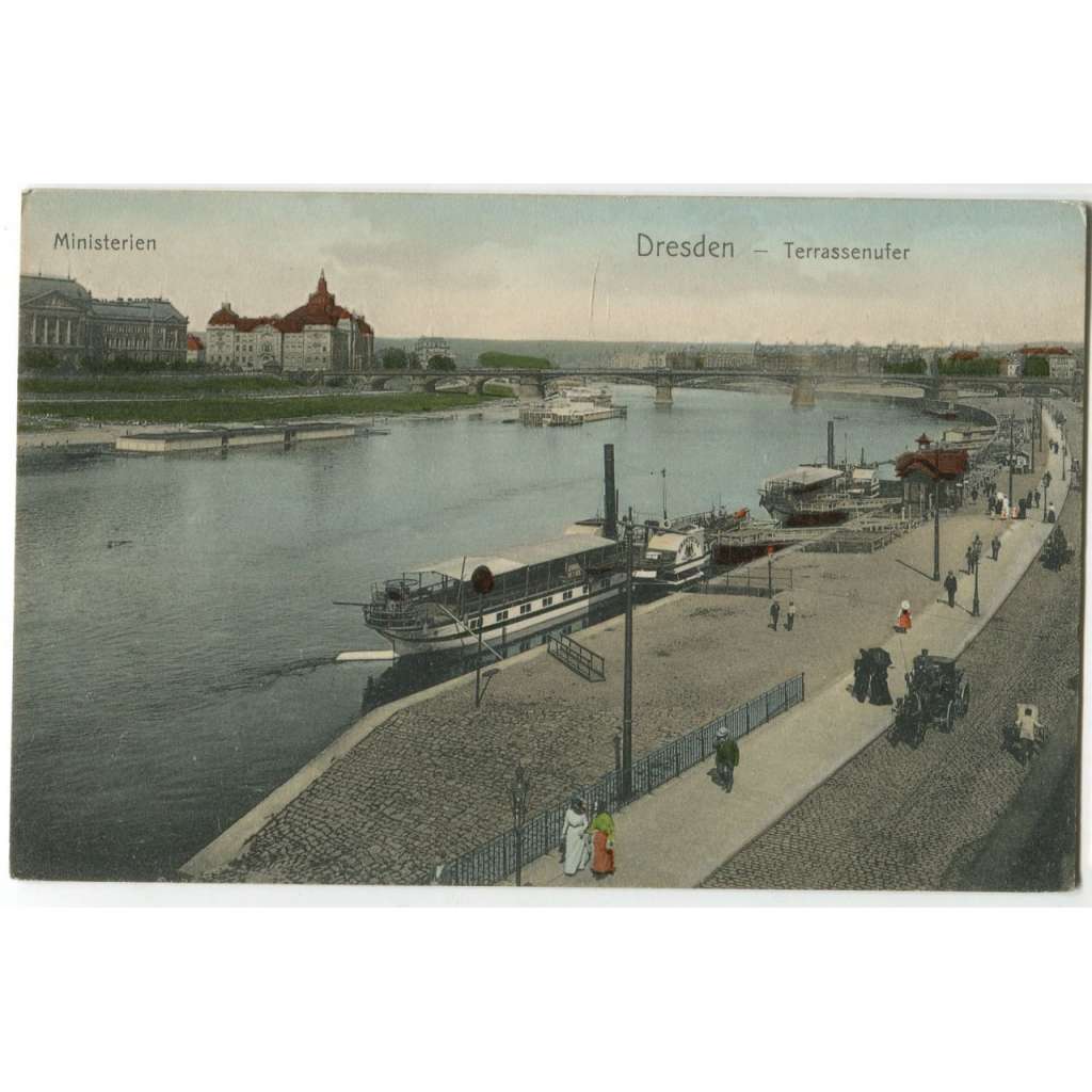 Dresden, Drážďany, Německo, Deutschland , parník