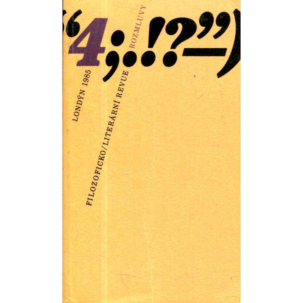Filozoficko/literární revue; 4/1985 (exil)