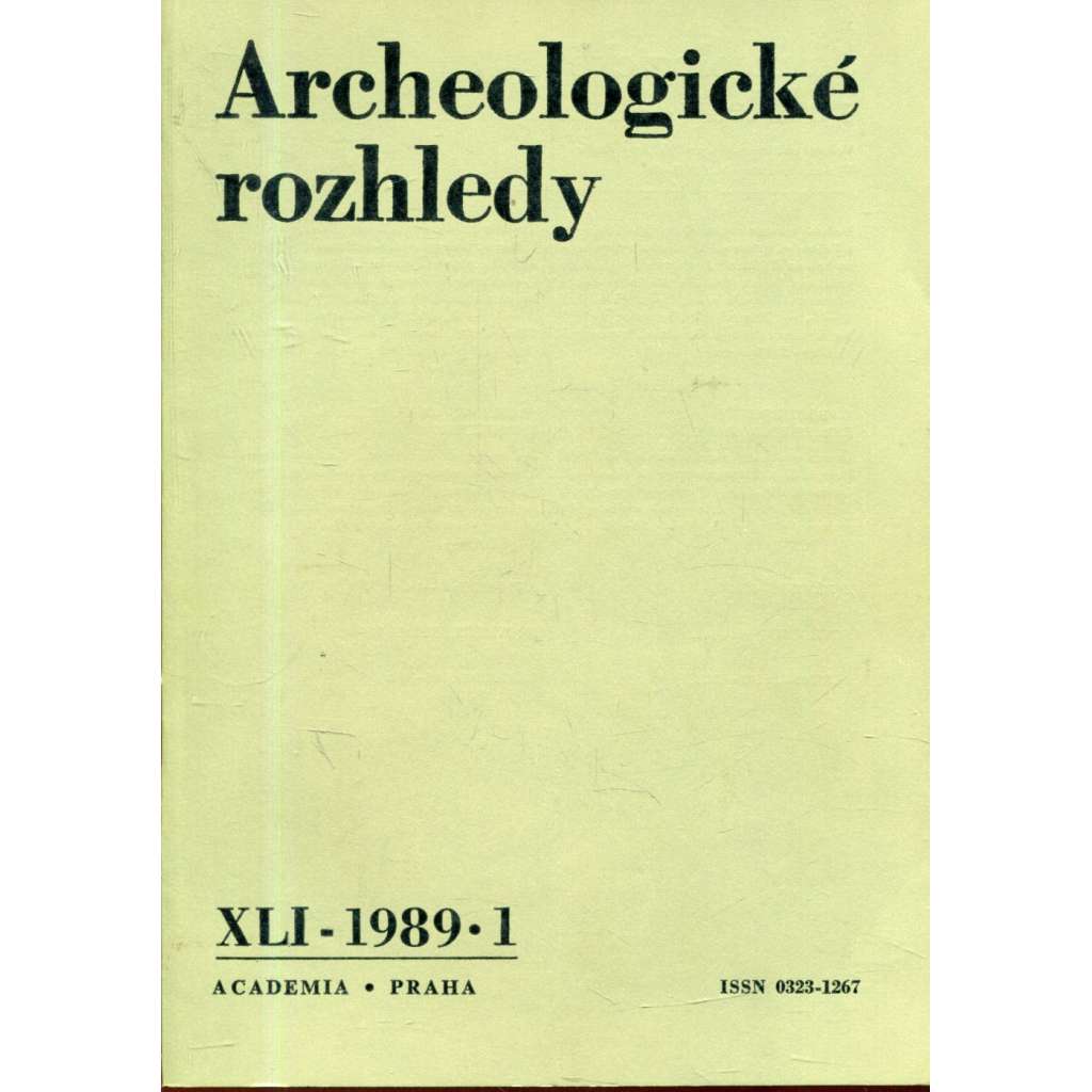 Archeologické rozhledy XLI - 1989, č. 1.