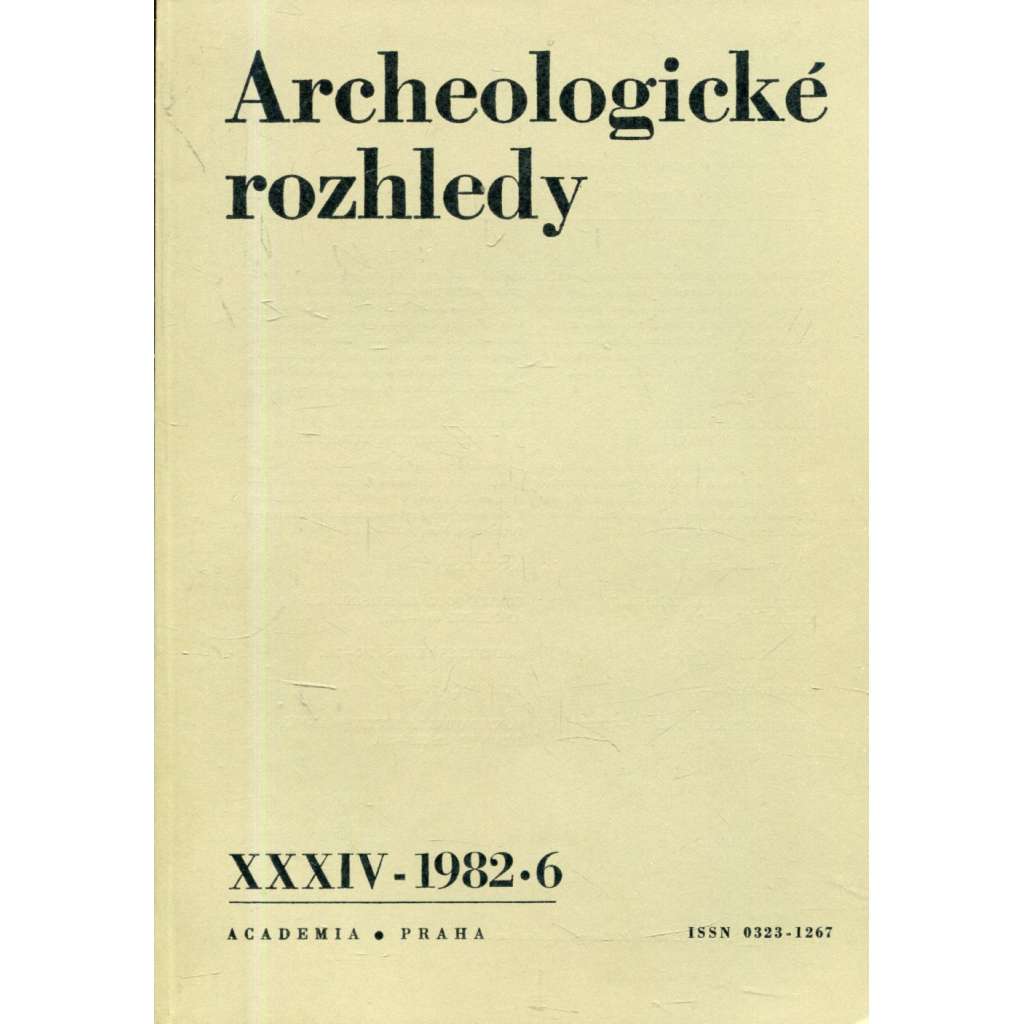 Archeologické rozhledy XXXIV - 1982, č. 6.