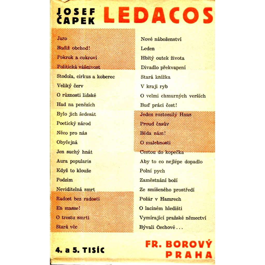 Ledacos (obálka Josef Čapek)