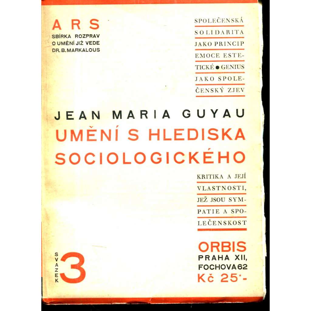 Umění z hlediska sociologického, část první