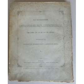 Die Böhmischen Landtagsverhandlungen und Landtagsbeschlüsse vom Jahre 1526 an bis auf die Neuzeit I. Band (Sněmy české, 1. sv.)