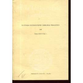 Historia Universitatis Carolinae Pragensis, XXIX/1, 1989