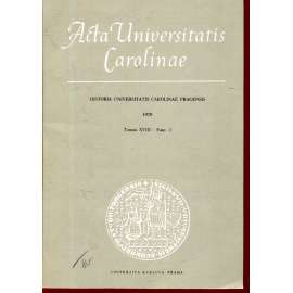 Historia Universitatis Carolinae Pragensis, XVIII/2, 1978