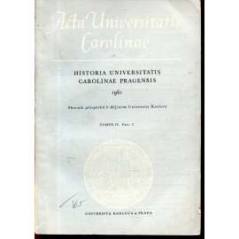 Historia Universitatis Carolinae Pragensis, II/2, 1961