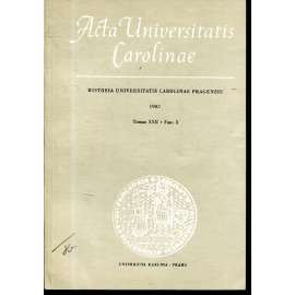 Historia Universitatis Carolinae Pragensis, XXII/1, 1982