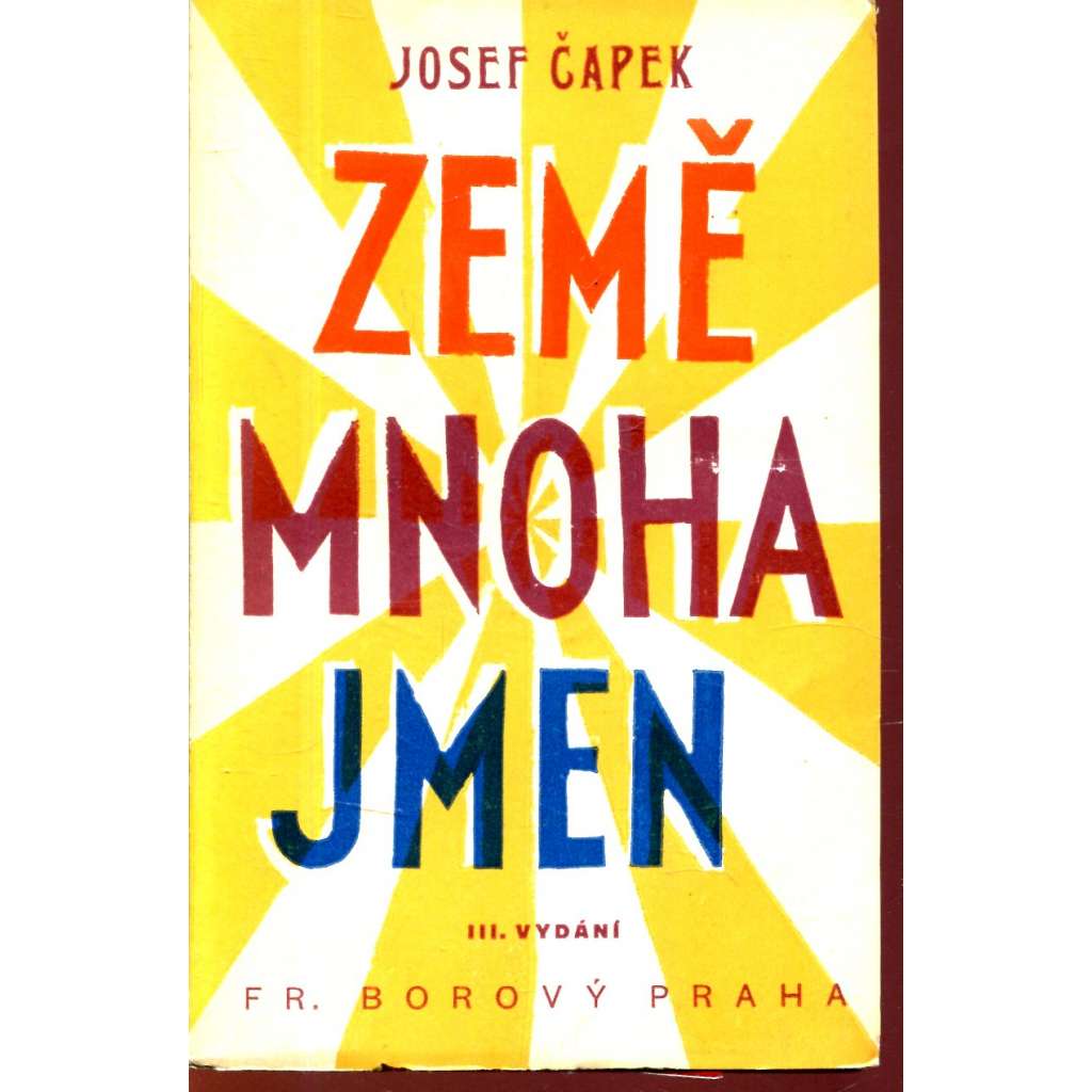 Země mnoha jmen (obálka Josef Čapek)