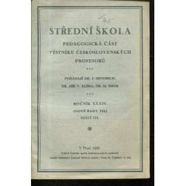 Střední škola, r. XXXIV. (Nové řady VII.), sešit III./ 1926