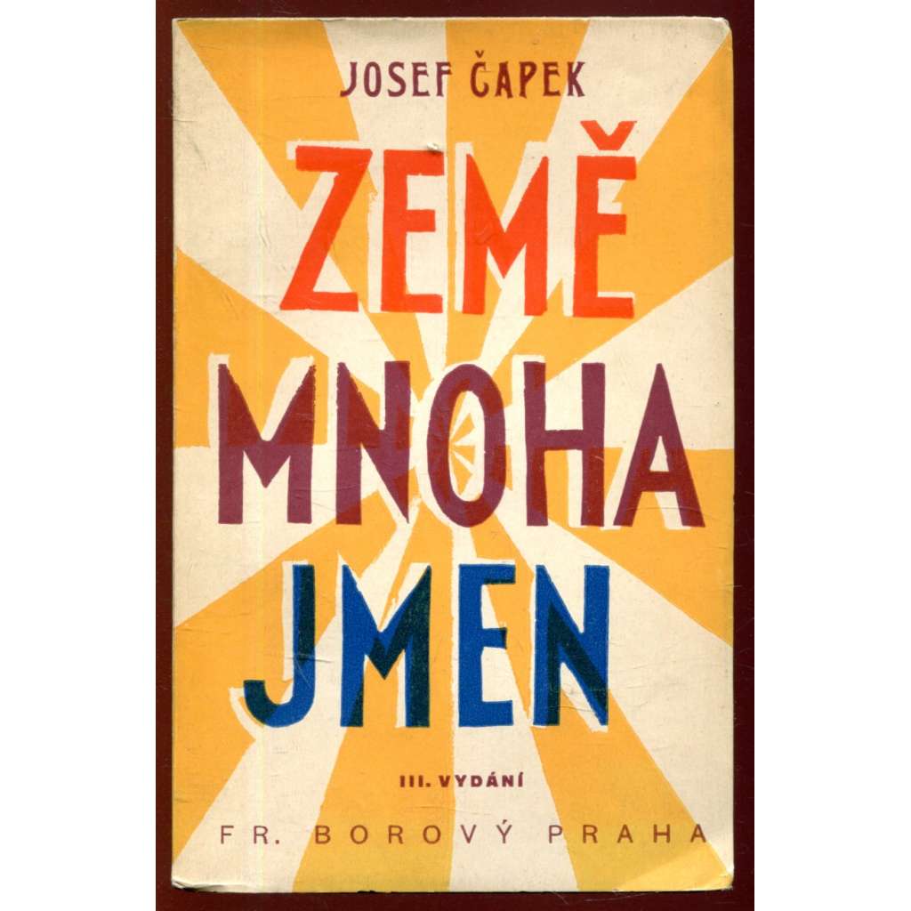 Země mnoha jmen (obálka Josef Čapek)