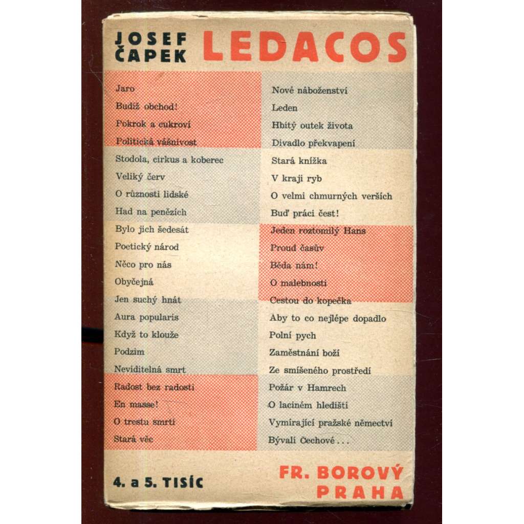 Ledacos - obálka Josef Čapek