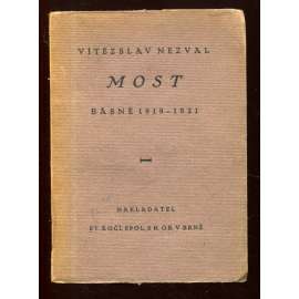 Most, básně 1919-1921 (Vítězslav Nezval, 1. vydání, knižní prvotina)