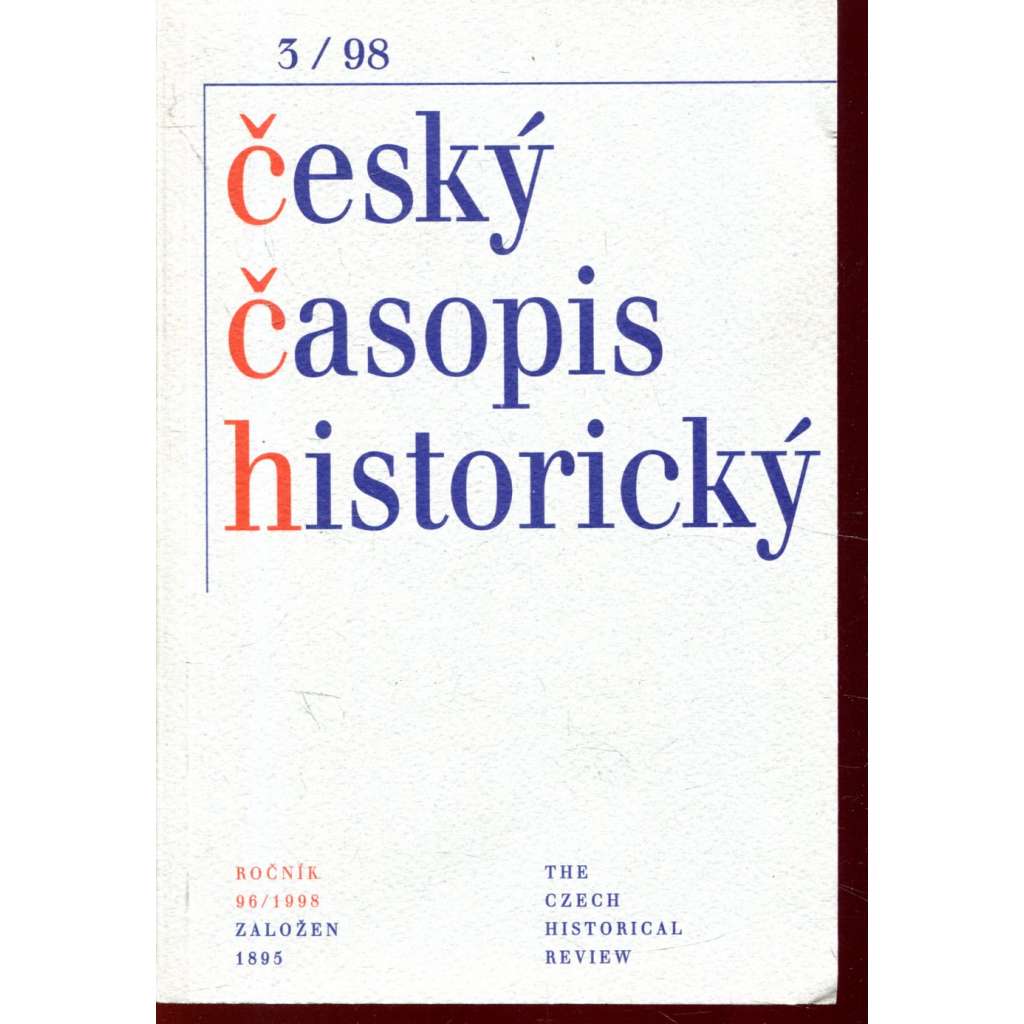 Český časopis historický – roč. 96, 3/1998
