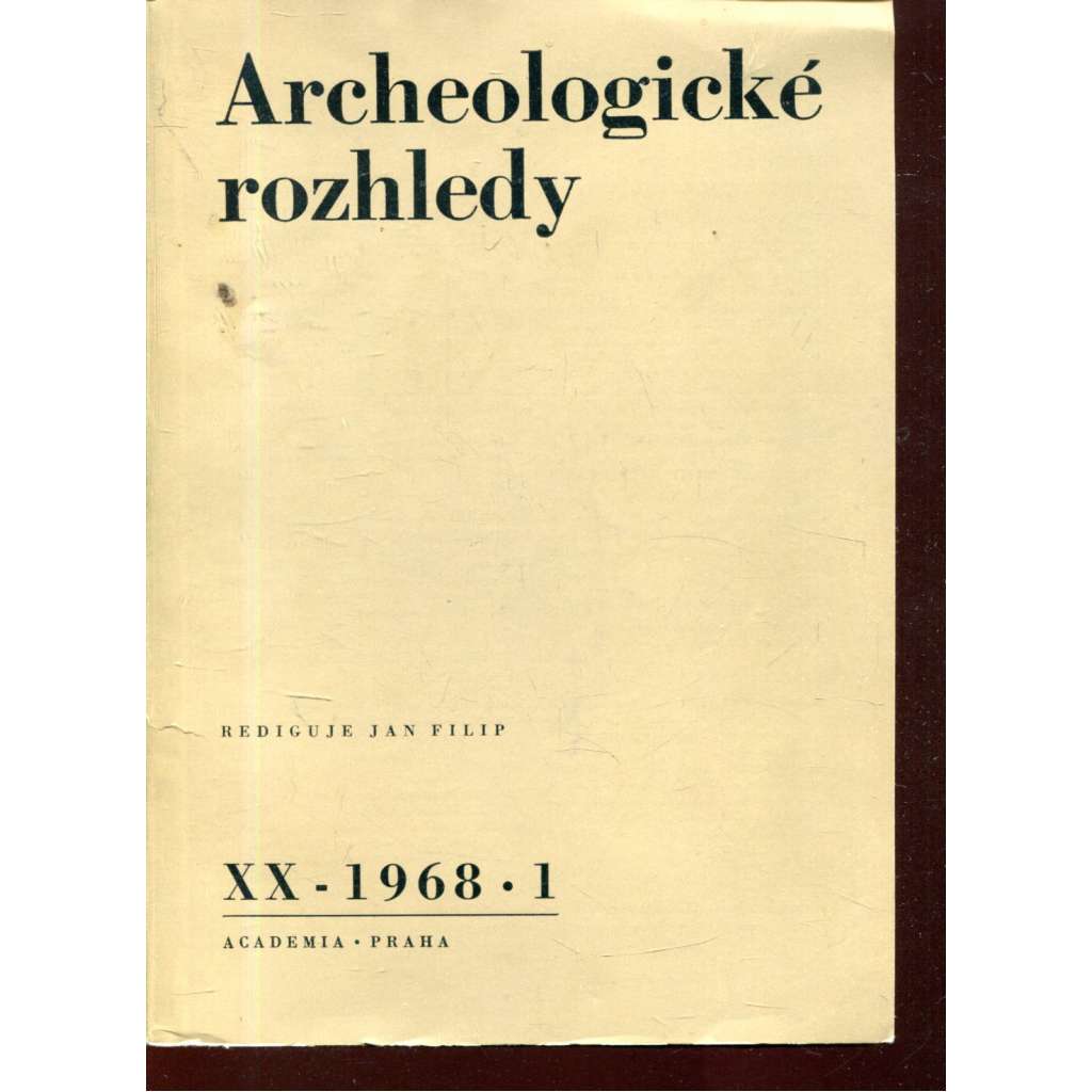 Archeologické rozhledy XX - 1968, č. 1.