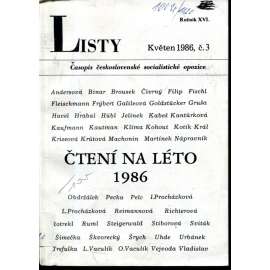 Listy. Květen 1986, č. 3., roč. XVI. (Časopis československé socialistické opozice)