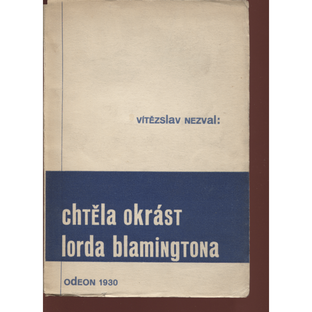 Chtěla okrást lorda Blamingtona (typo Karel Teige)