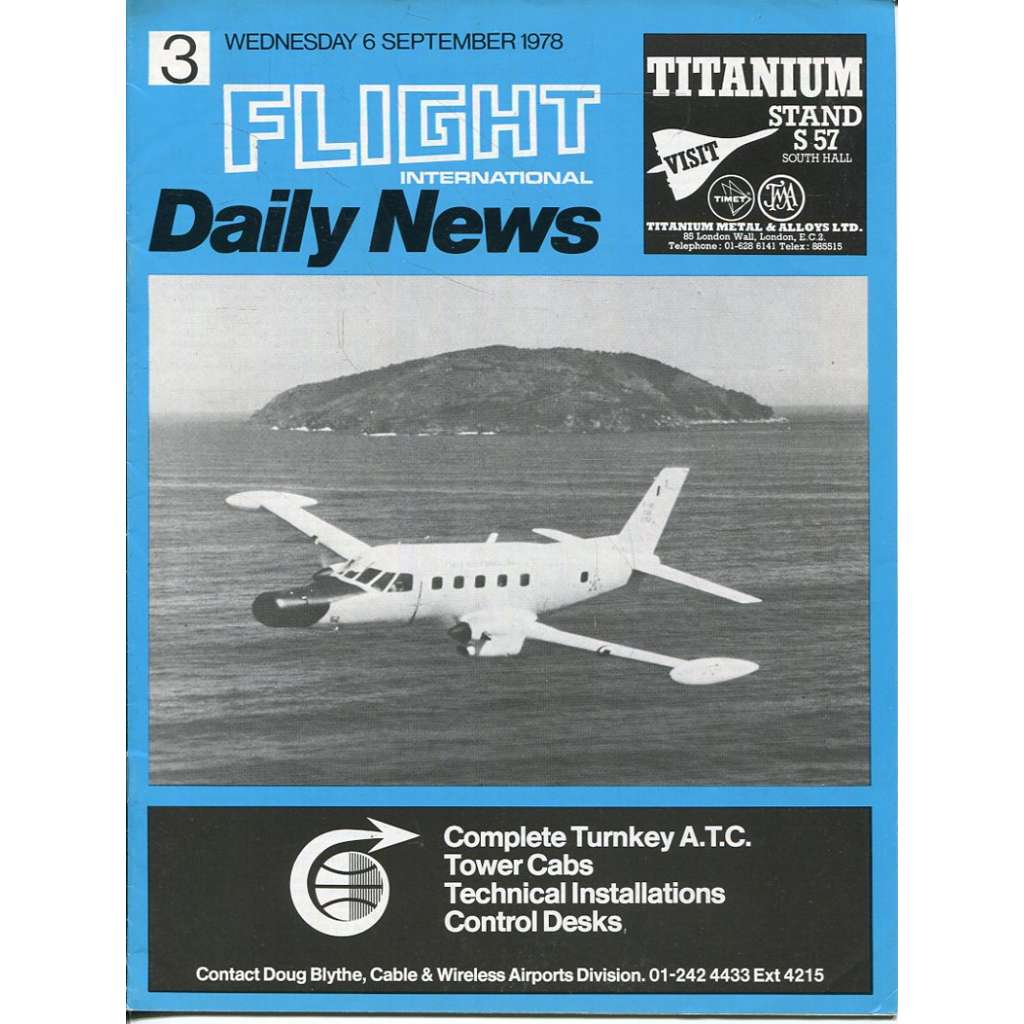 Flight International Daily News 6/9/1978 (letectví, Farnborough Airshow)
