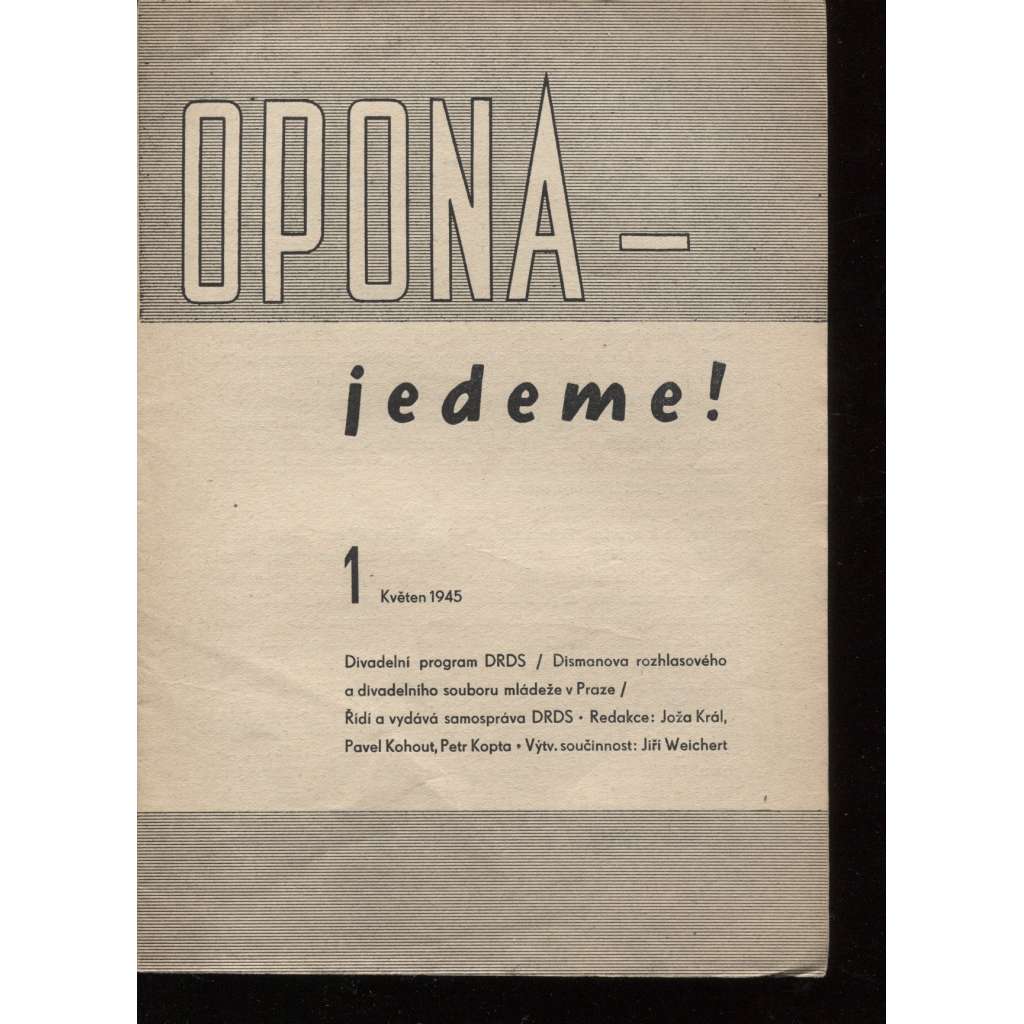 Opona-jedeme! Sešity 1-8 (7 sešitů, chybí č. 6) - 1945