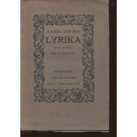 Lyrika [básně, verše, poezie; úvod Miloš Marten, uspořádal Jarmil Krejcar, vydal Ludvík Bradáč]