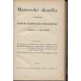 Mistrovské zkoušky v živnosti holičsko-kadeřnicko-vlásenkářské v otázkách a odpovědích (Kadeřnické listy, móda)