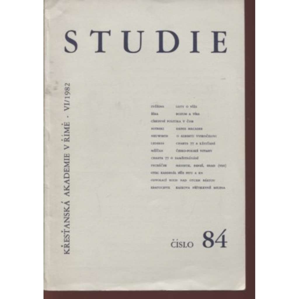 Studie, číslo 84 (exil)