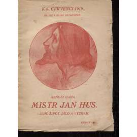 Mistr Jan Hus. Jeho život, dílo a význam (obálka Alfons Mucha)