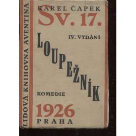 Loupežník [Karel Čapek; avantgardní obálka; ed. Lidová knihovna Aventina]