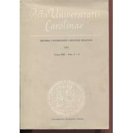 Historia Universitatis Carolinae Pragensis, XIII/1-2, 1973