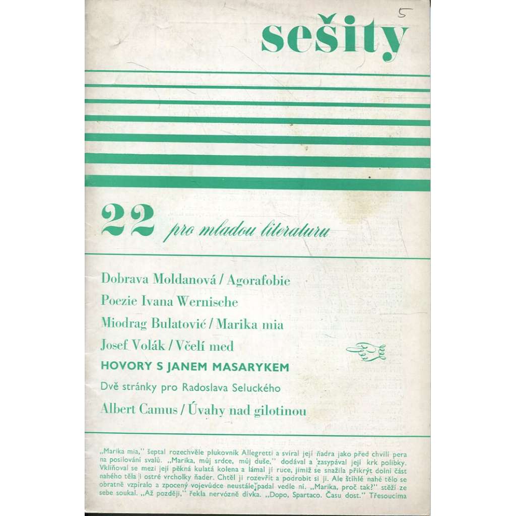 Sešity pro literaturu a diskusi 22/1968