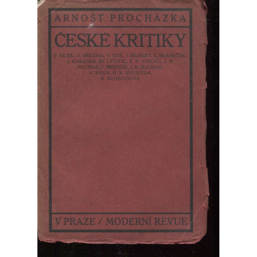 České kritiky (ed. Moderní revue)