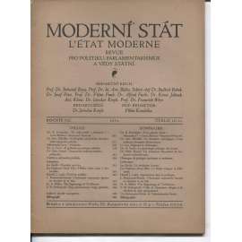 Moderní stát, ročník VII, číslo 10-11/1934. Revue pro politiku, parlamentarismus a vědy státní