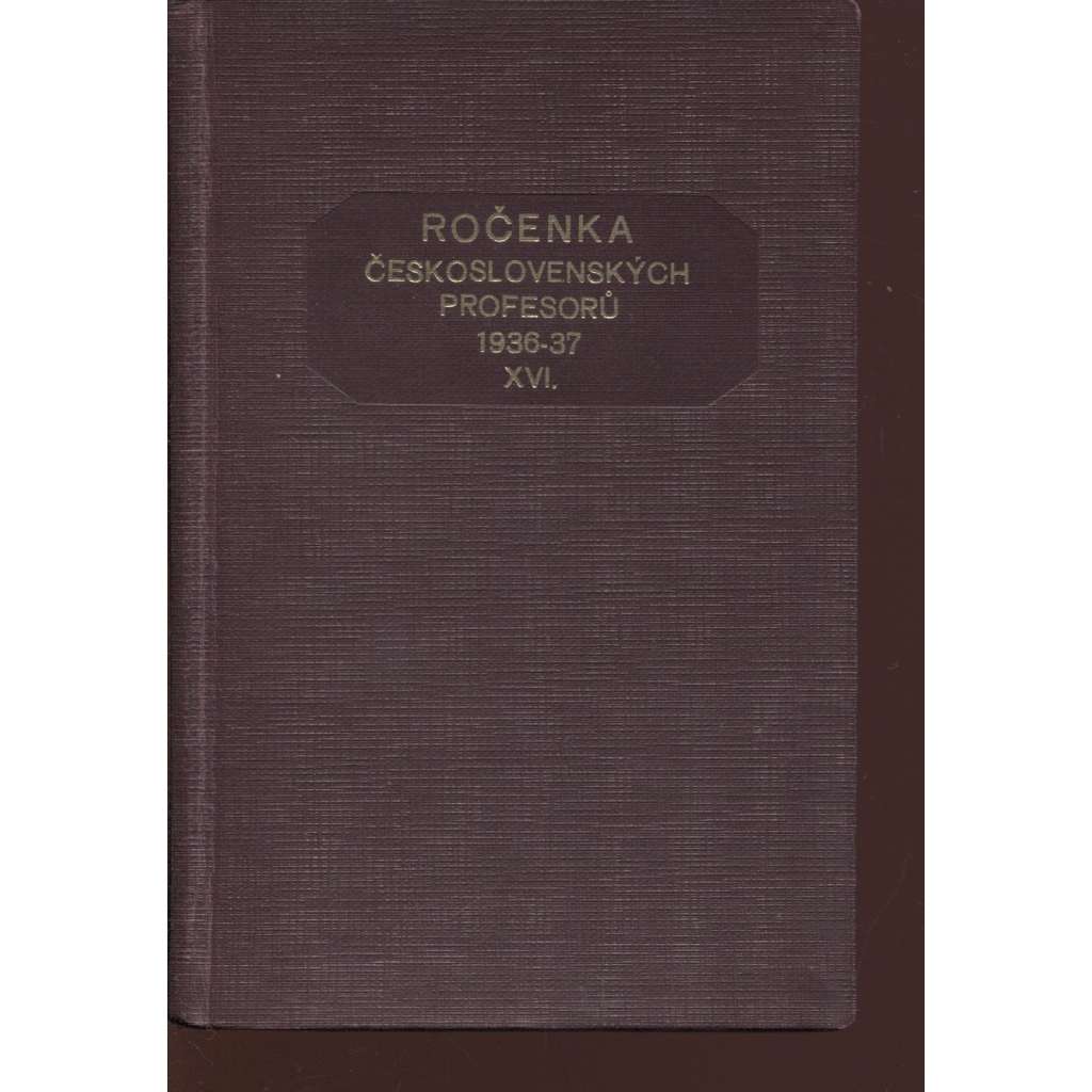 Ročenka československých prefesorů, školní rok 1936-37, XVI.