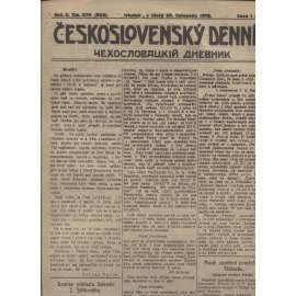 Československý denník roč. II, č. 275. Irkutsk, 1919 (LEGIE, RUSKO, LEGIONÁŘI)