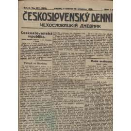 Československý denník roč. II, č. 291. Irkutsk, 1919 (LEGIE, RUSKO, LEGIONÁŘI)
