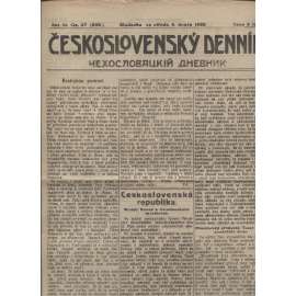 Československý denník roč. III, č. 27. Sluďanka, 1920 (LEGIE, RUSKO, LEGIONÁŘI)