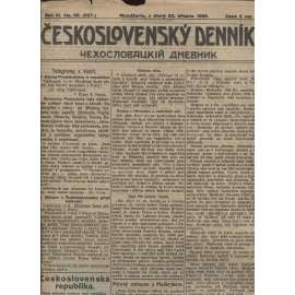 Československý denník roč. III, č. 66. Mandžuria, 1920 (LEGIE, RUSKO, LEGIONÁŘI)