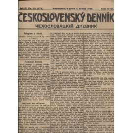 Československý denník roč. III, č. 101. Vladivostok, 1920 (LEGIE, RUSKO, LEGIONÁŘI)