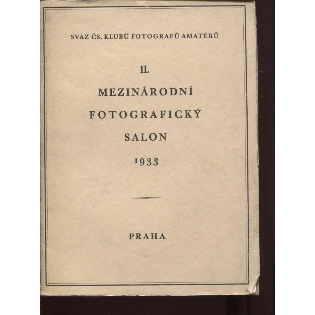 II. mezinárodní fotografický salon v Praze 1933