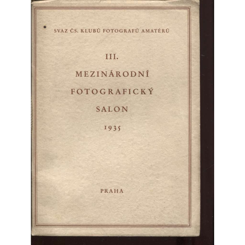 III. mezinárodní fotografický salon v Praze 1935