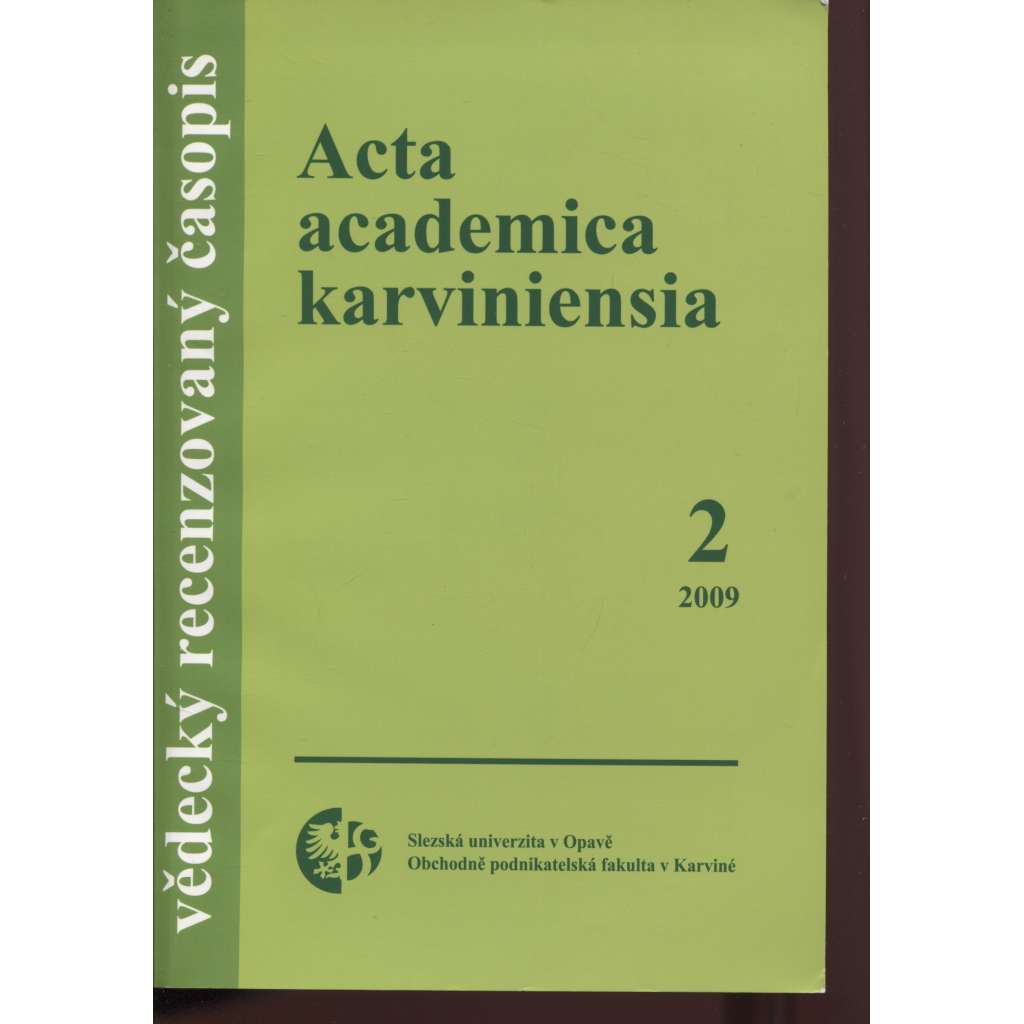 Acta academica karviniensia 2/2009