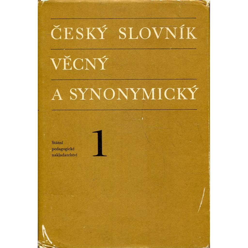 Český slovník věcný a synonymický I.